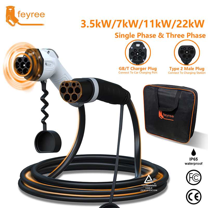 Ev Charger Type 2 22Kw 32A 3 Phase - Kabel do ładowania EV Feyree, wtyk