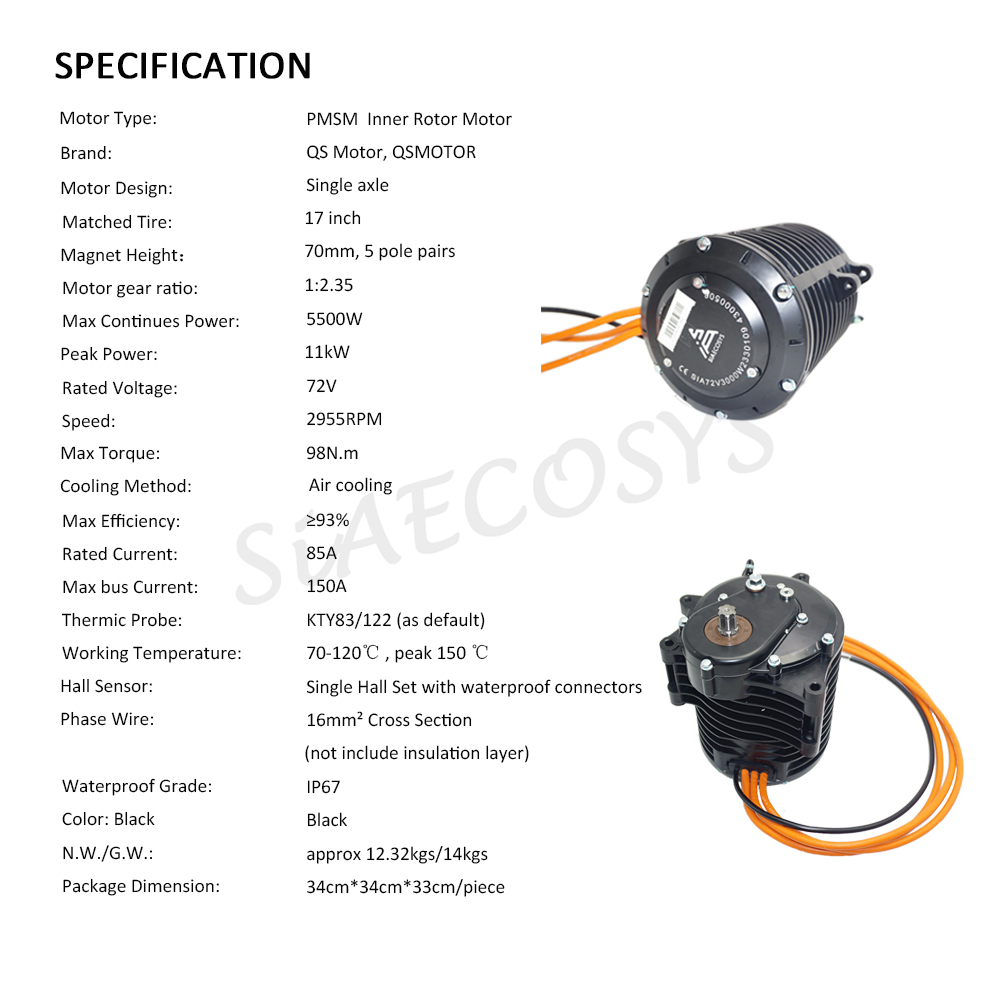 QSMOTOR QS138 70H V3 3000W 750 – Fardriver Nd72850 Controller recenzja i cena