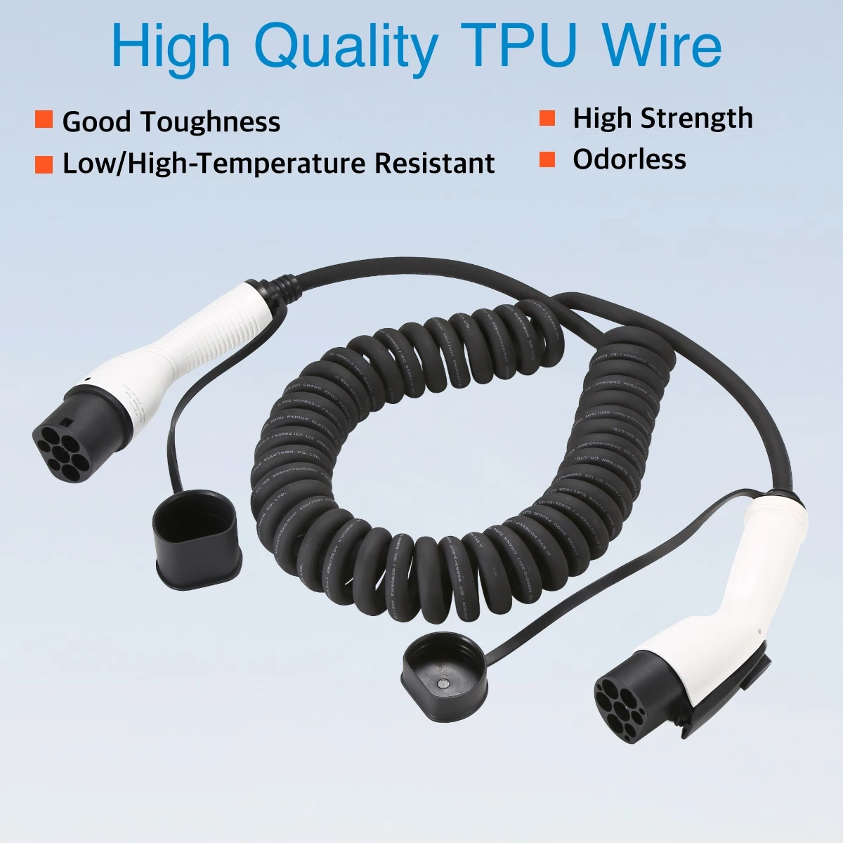 EVcharger4U 5M/7M Spiralny kab – Ev Charger Type 2 22Kw 32A 3 Phase recenzja i cena