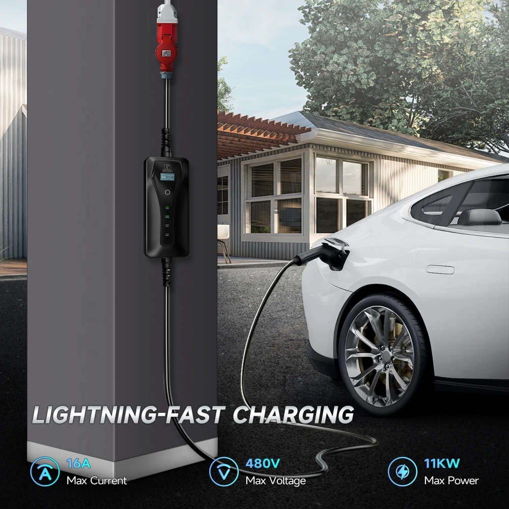 Ładowarka samochodowa 11KW 16A – Type 2 Portable Ev Charger 11Kw Cee recenzja i cena